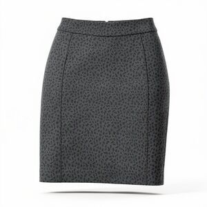 Tahari Charcoal Leopard Patterned Pencil Skirt Size 4 $40